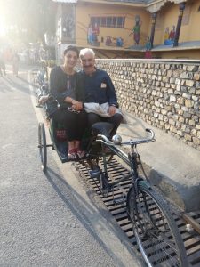 Cycle Rickshaw ride with hubby
